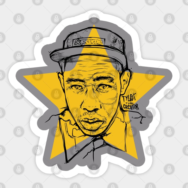 Tyler the Creator Star - Tyler The Creator - Sticker | TeePublic Tyler the Creator Star - Tyler The Creator - Sticker | TeePublic